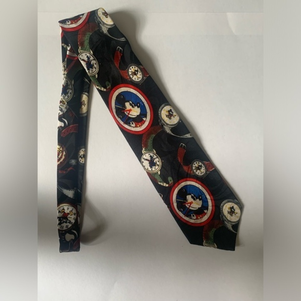 Vintage Mens mickey mouse balancine inc watch Neck tie 90s Retro